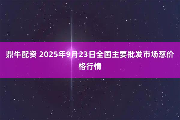 鼎牛配资 2025年9月23日全国主要批发市场葱价格行情
