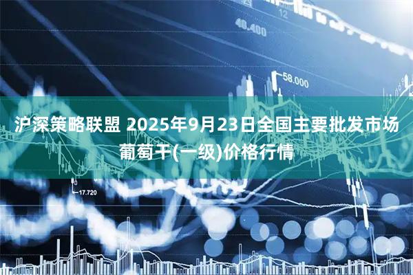 沪深策略联盟 2025年9月23日全国主要批发市场葡萄干(一级)价格行情